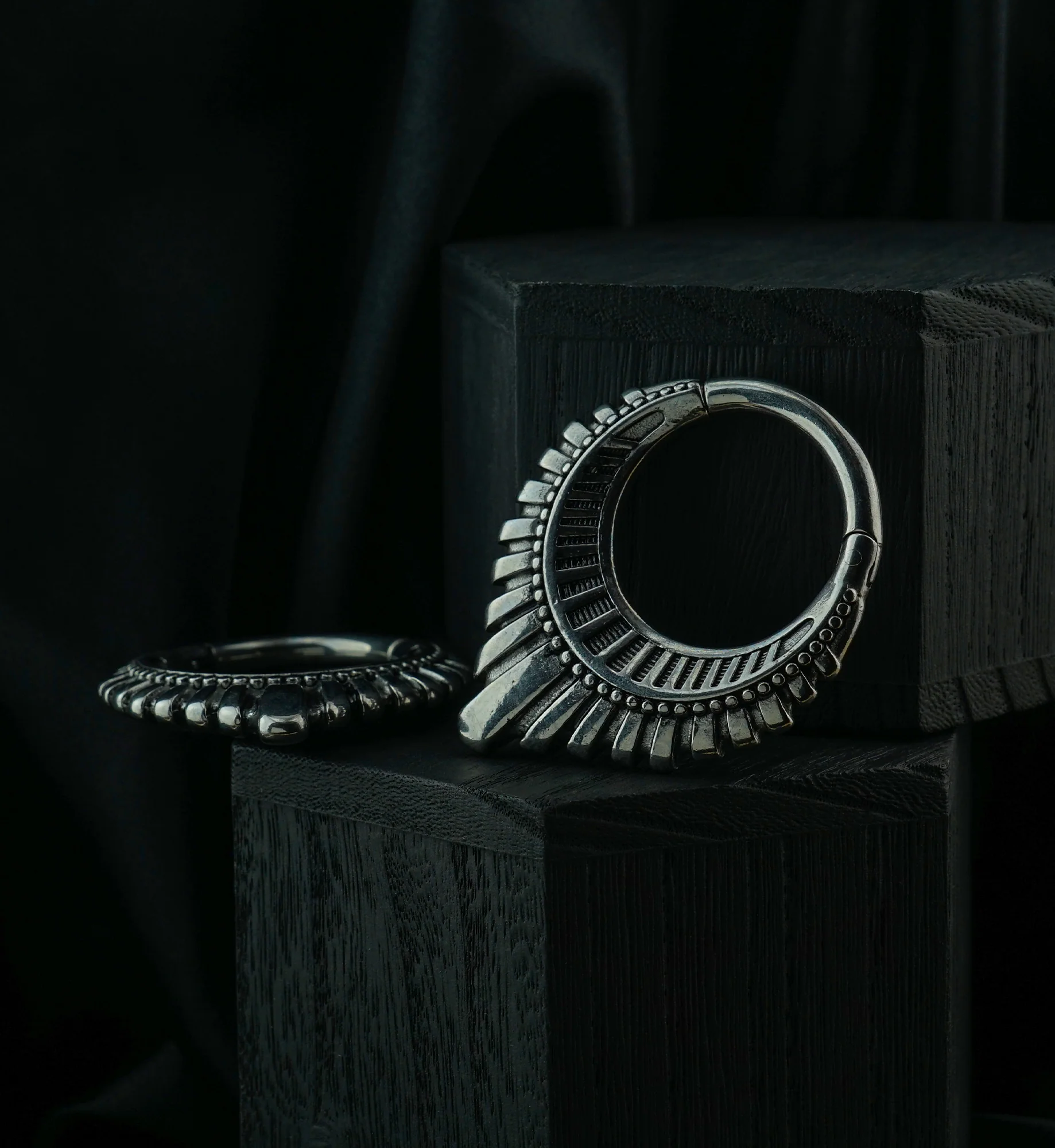 Heraldry Stainless Steel Hinged Ear Weights - Image 3
