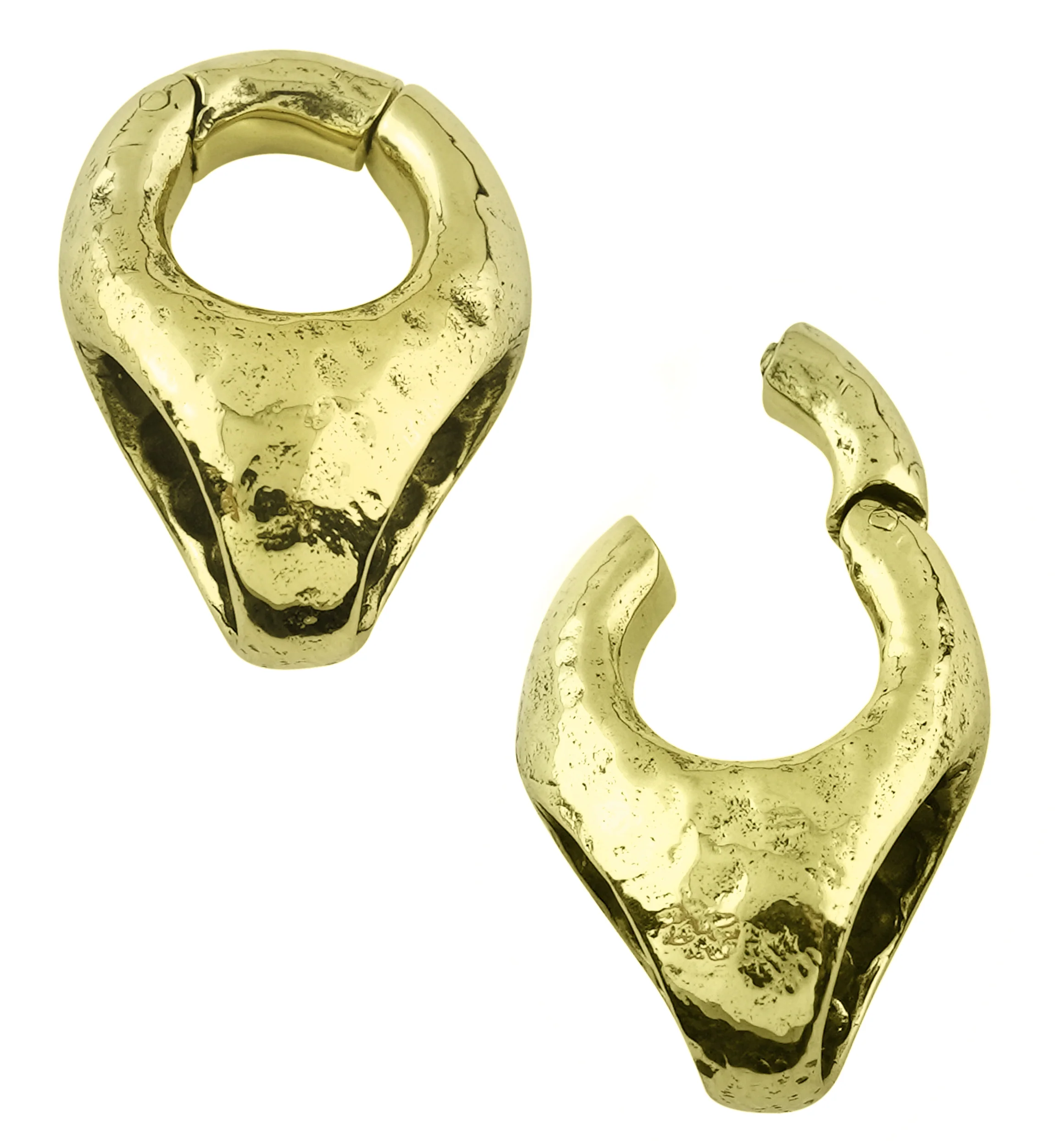 Salient Brass Hinged Ear Weights - Image 3