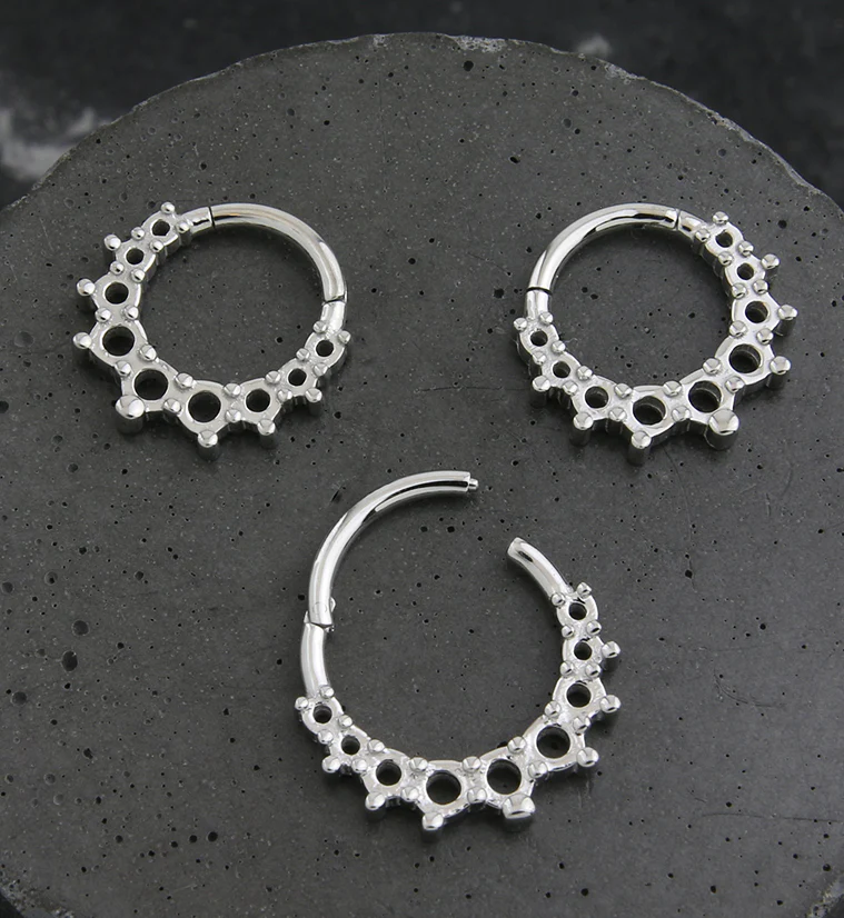 Hollow Stainless Steel Hinged Segment Ring - Image 2