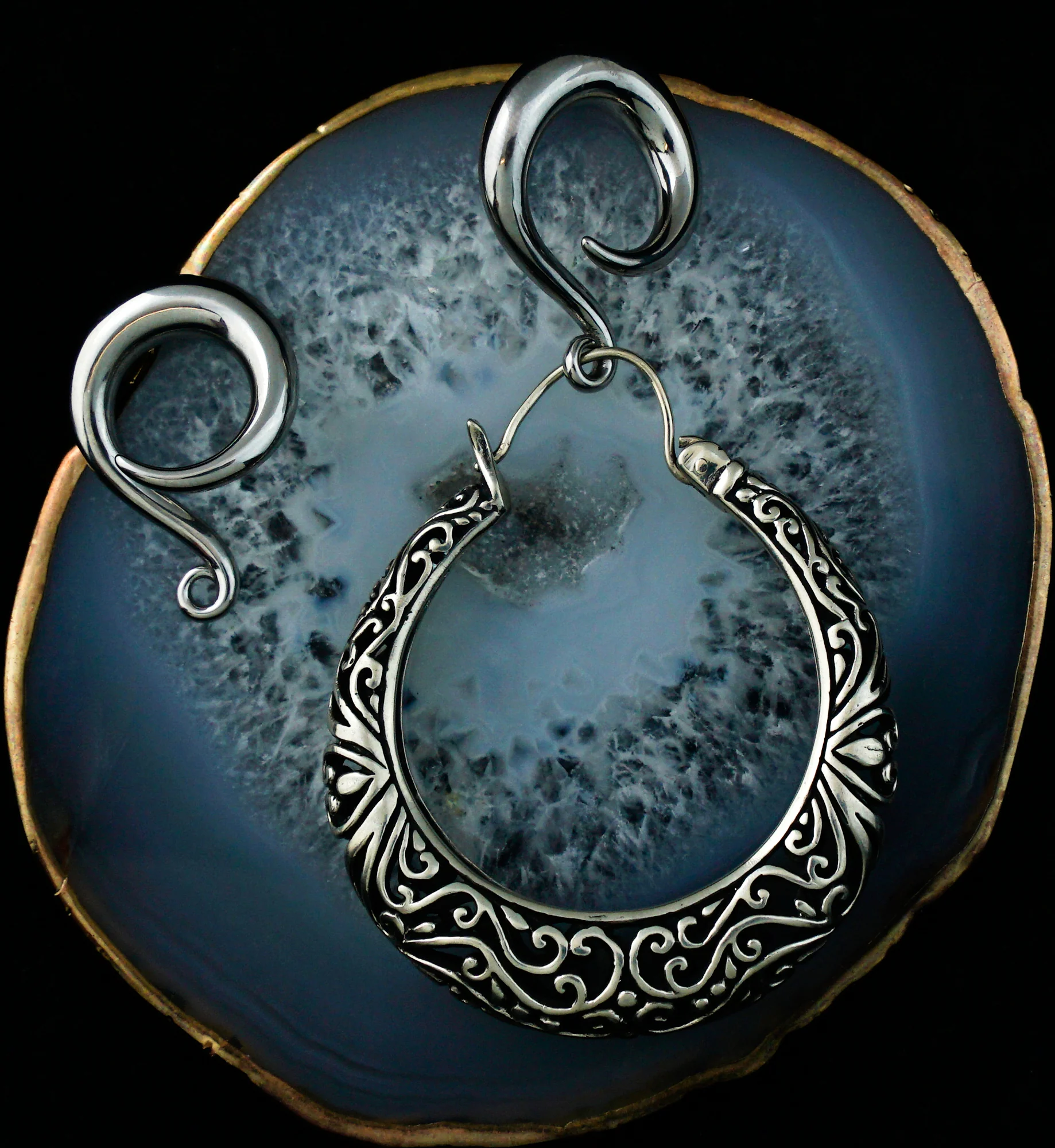 Hook Hanger Stainless Steel Ear Weights - Image 4