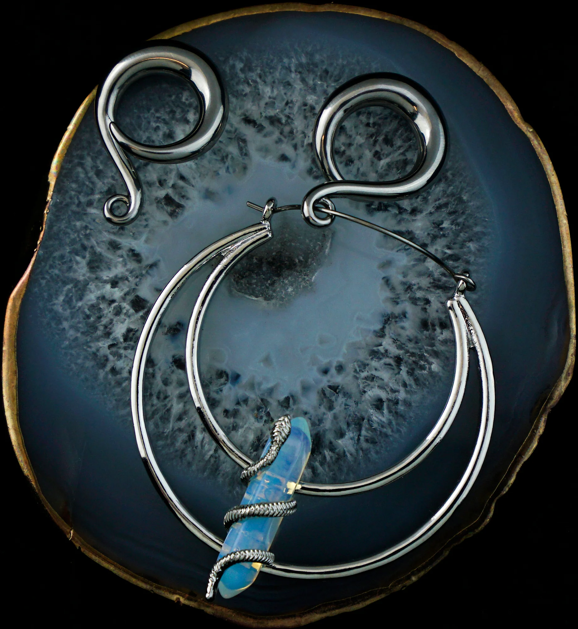 Hook Hanger Stainless Steel Ear Weights - Image 5