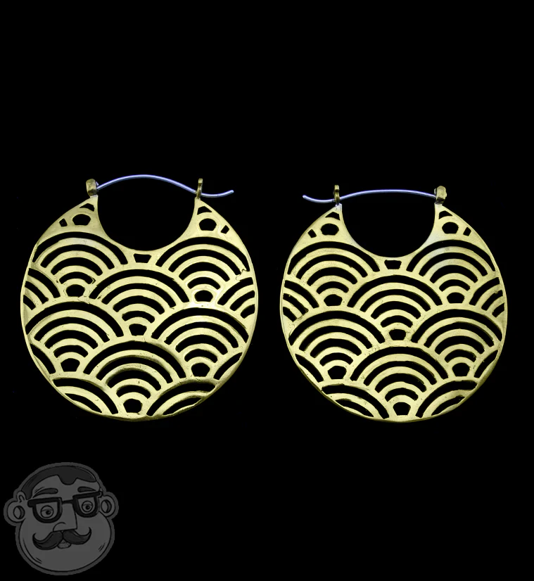 Horizon Brass Earrings - Weights