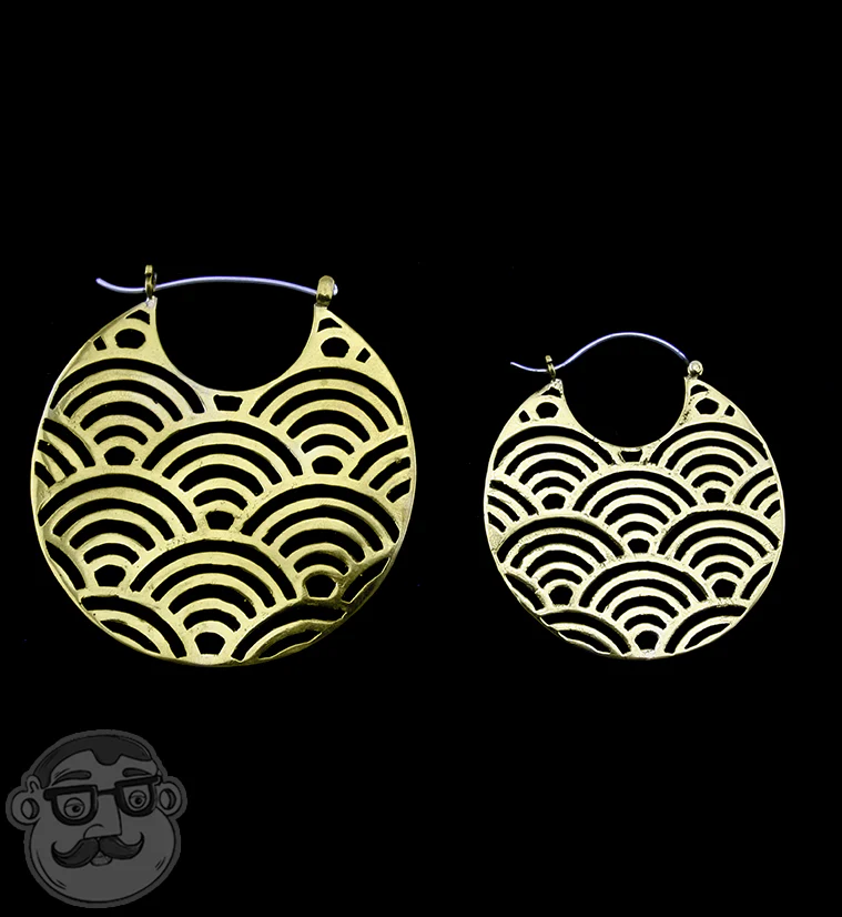 Horizon Brass Earrings - Weights - Image 2