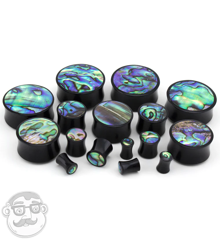 Horn Plugs With Abalone Shell Inlay - Image 6