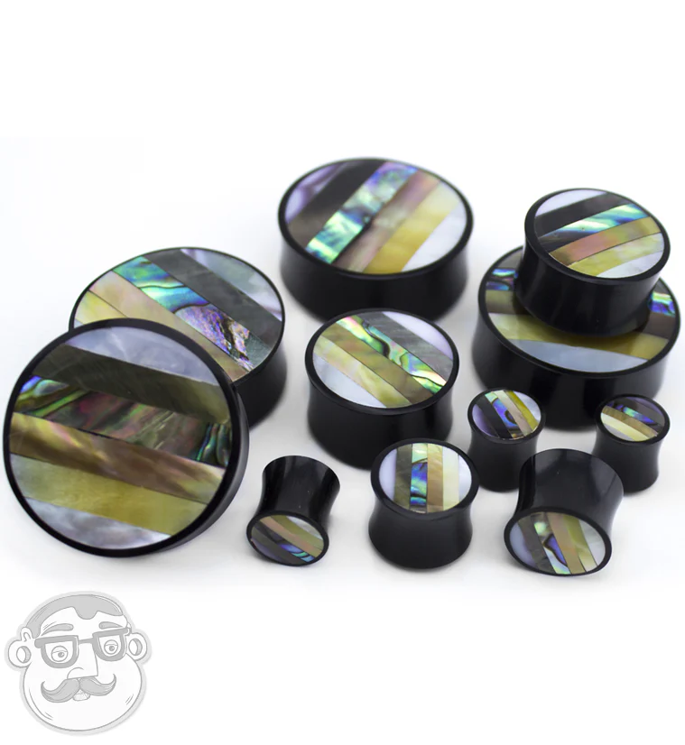 Horn Plugs With Striped Shell Inlay - Image 4