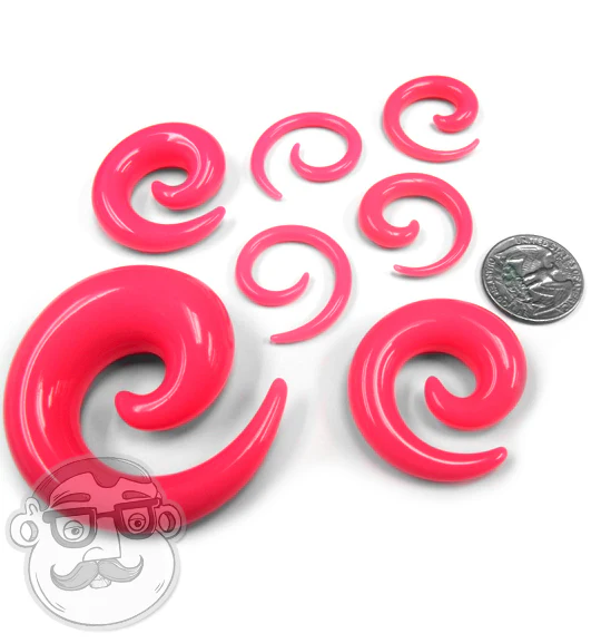 Hot Pink Acrylic Spirals - Image 4