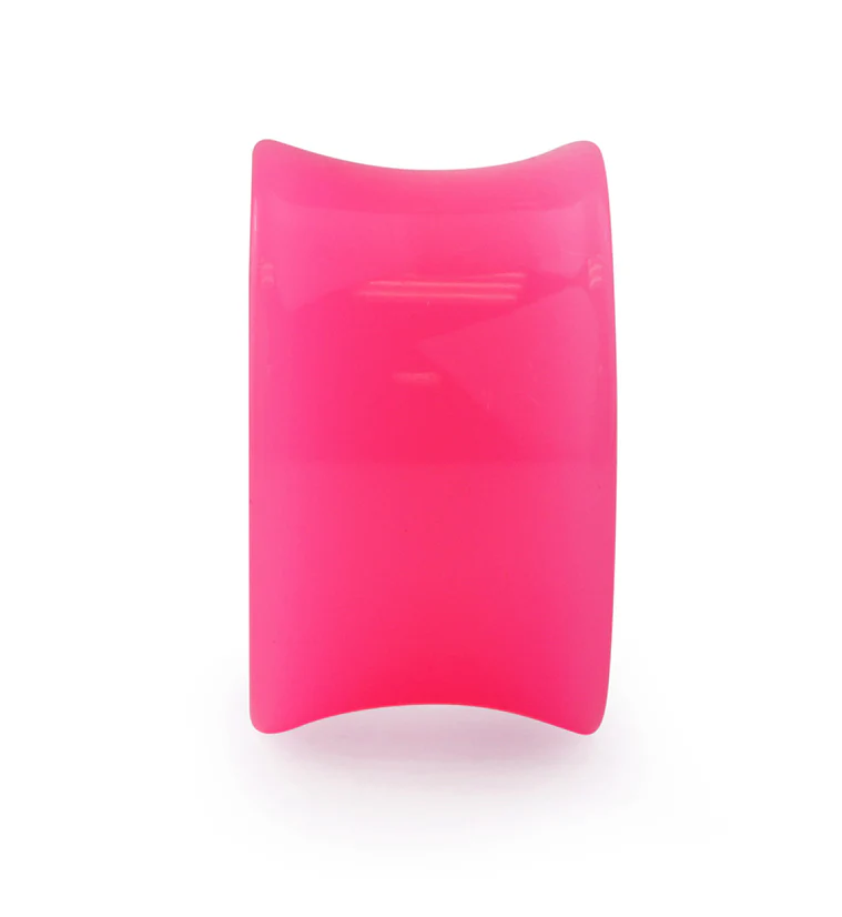 Hot Pink Double Flare Solid Plugs - Image 4