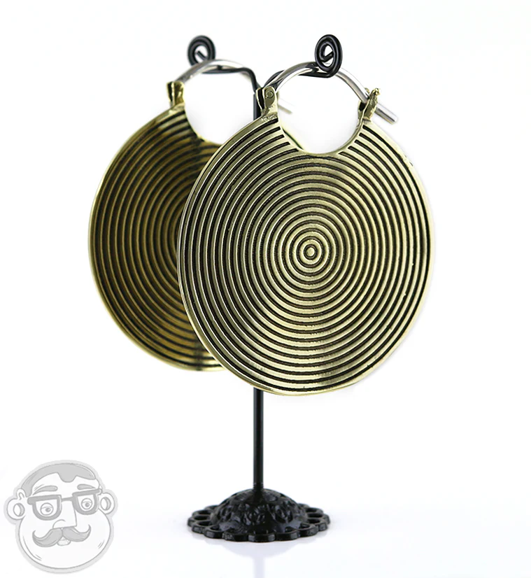 Hypnotic Brass Earrings / Weights - Image 2