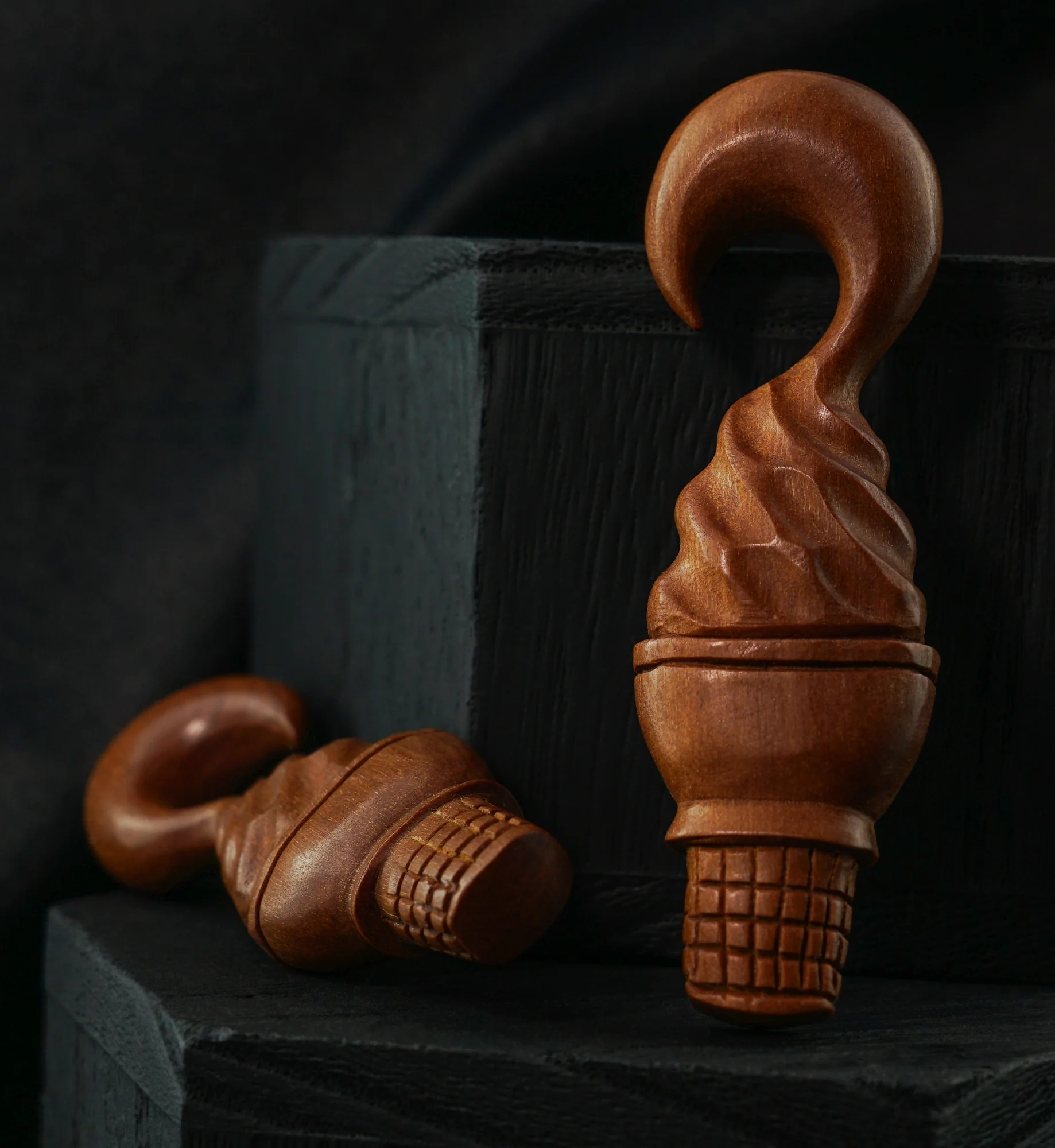 Ice Cream Cone Wooden Spiral Hangers - Image 2