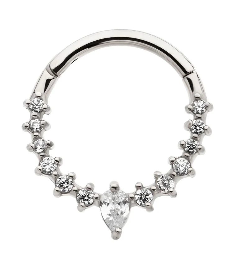 Icicle Stainless Steel Hinged Segment Ring