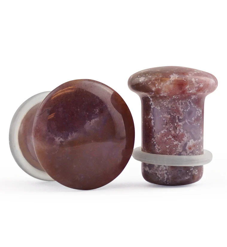 Indian Agate Stone Plugs - Single Flare - Image 3