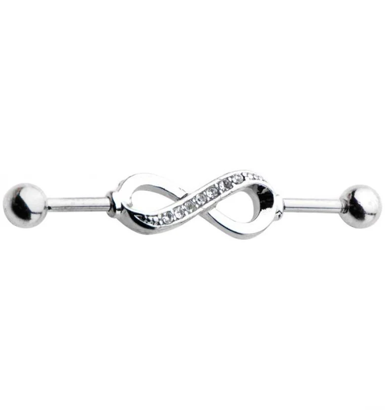 Infinity CZ Industrial Barbell
