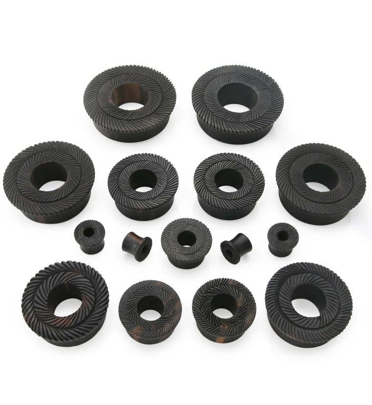 Interlace Areng Wood Mayan Flare Tunnel Plugs - Image 3