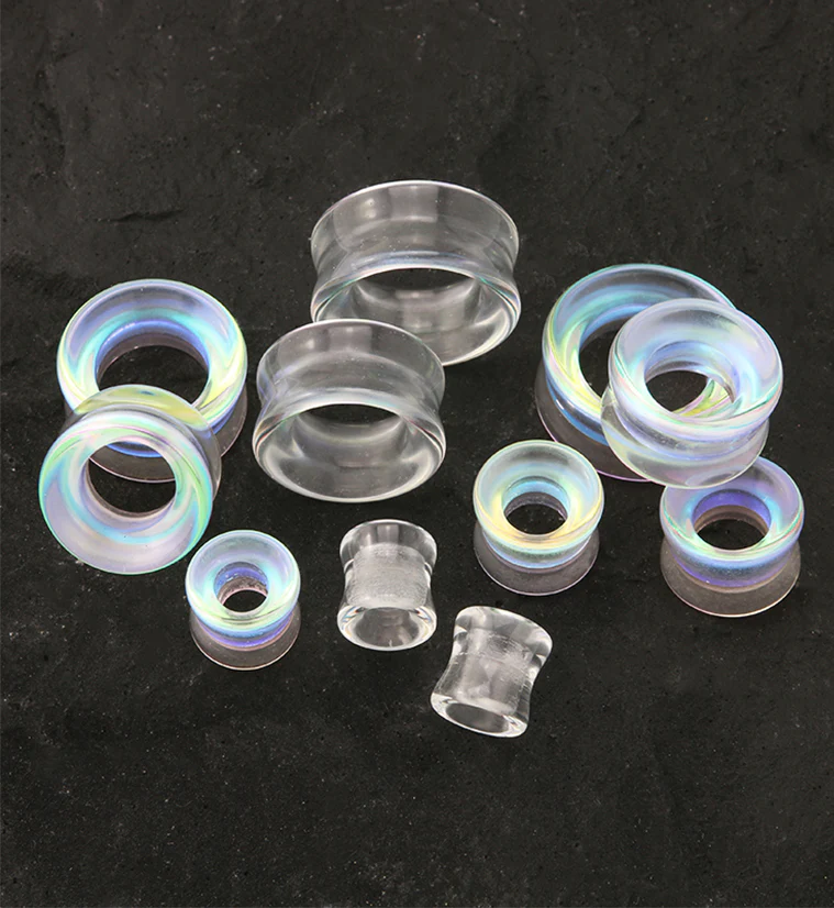 Iridescent Glass Double Flare Tunnels - Image 3