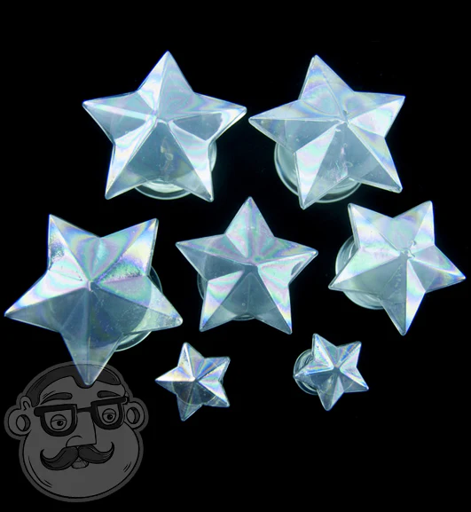 Iridescent Star Glass Plugs - Image 6