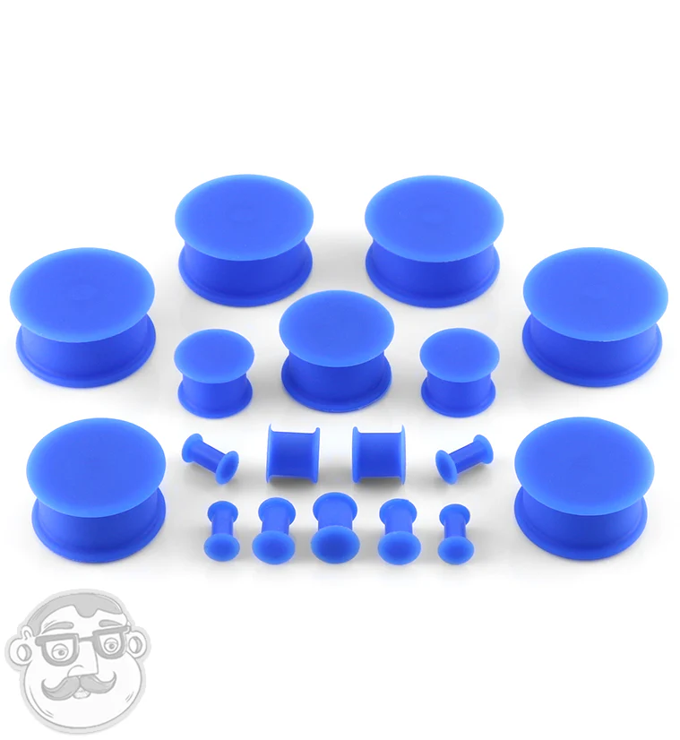Kaos Blue Silicone Hollow Plugs - Image 3