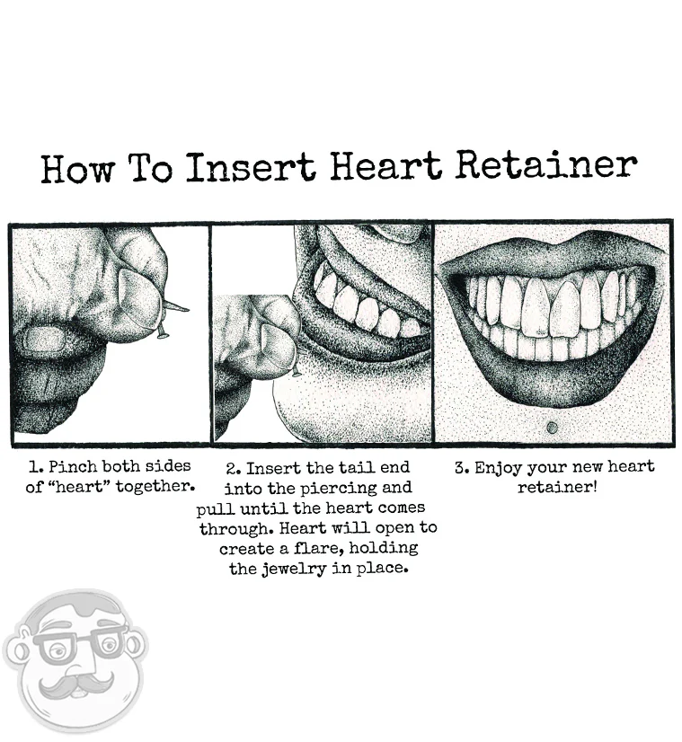 Kaos Clear Heart Silicone Retainer - Image 2