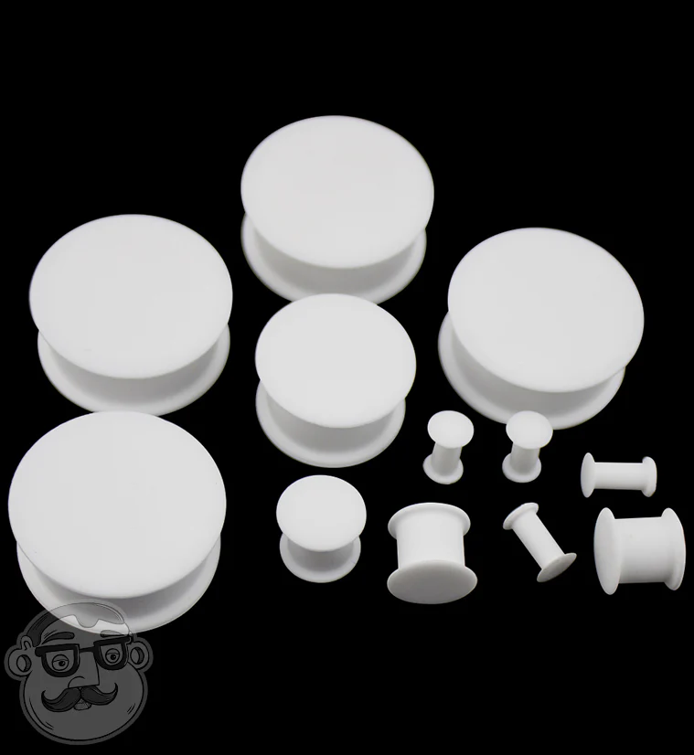Kaos White Silicone Hollow Plugs - Image 3