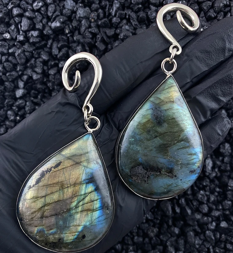 Labradorite Ear Weights Version 3 - Image 2
