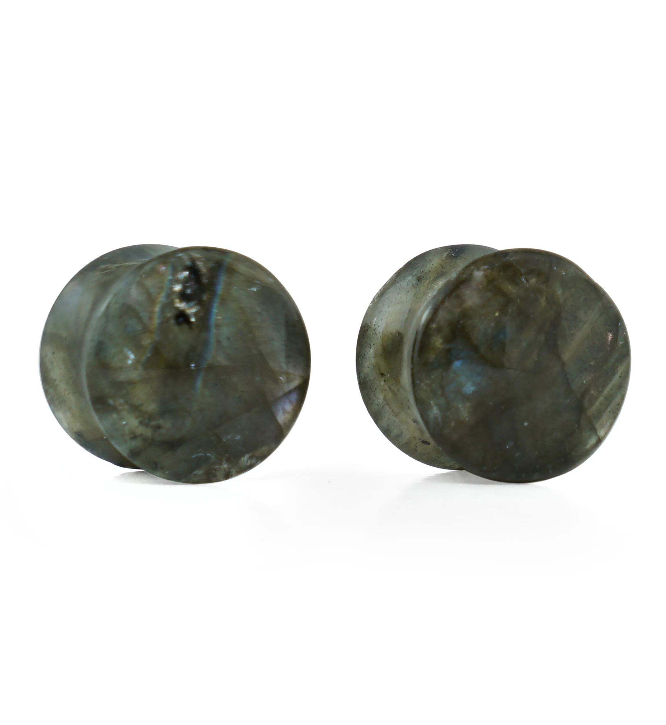 Labradorite Stone Plugs (00G - 10mm) Version 3 - Image 2