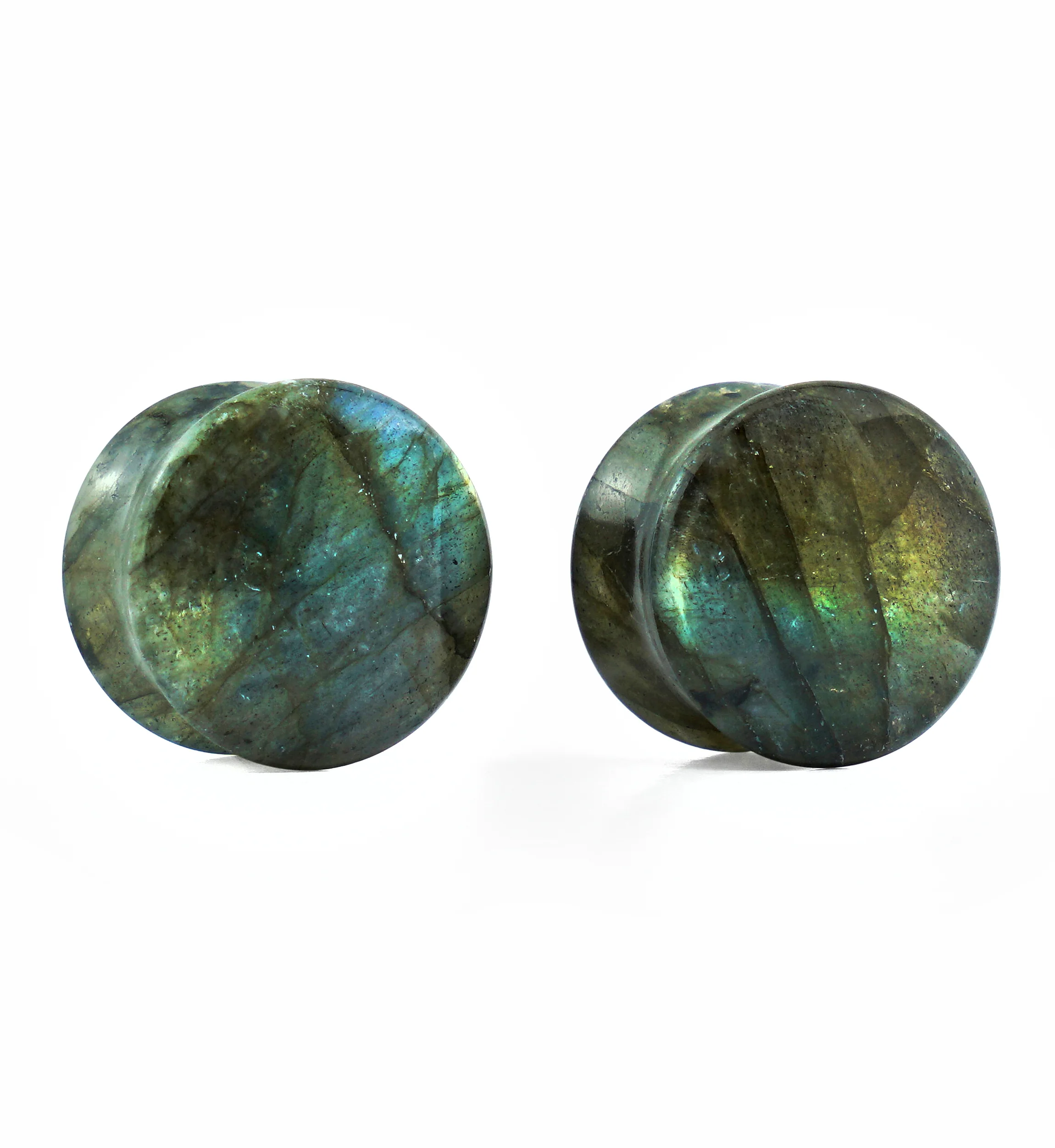 Labradorite Stone Plugs (9/16" - 14mm) Version 1 - Image 2