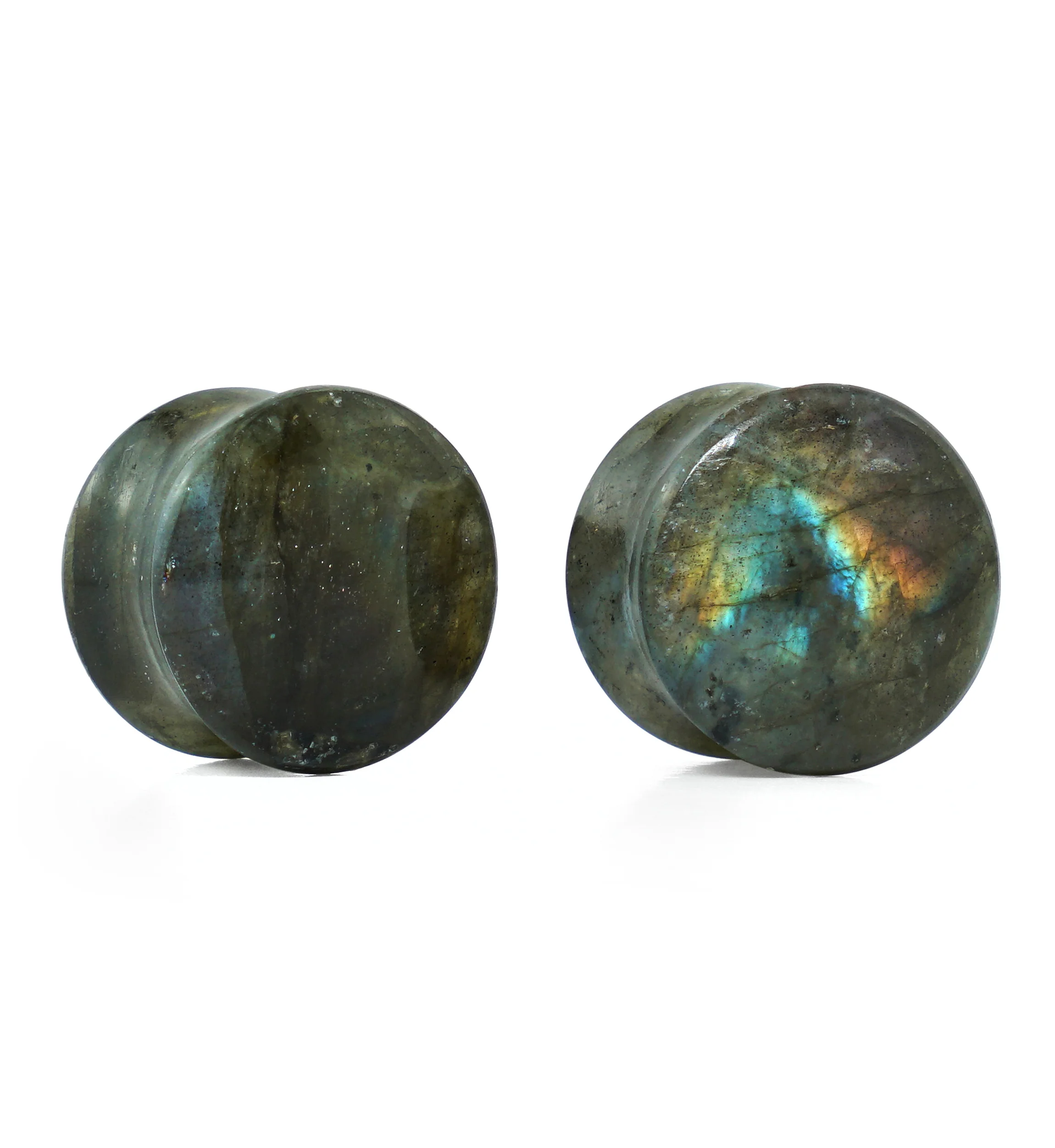Labradorite Stone Plugs (9/16" - 14mm) Version 2 - Image 2