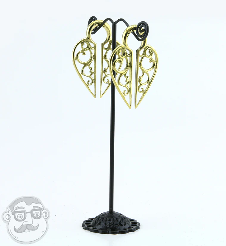 Lacey Brass Ear Weights - Image 2