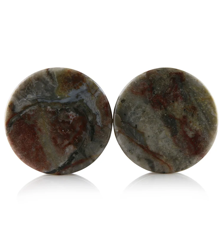 Laguna Lace Agate Stone Plugs 1 Inch (25mm) Version 20
