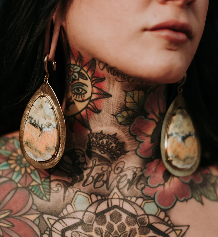Lament Bumblebee Jasper Stone Ear Weights - Image 4