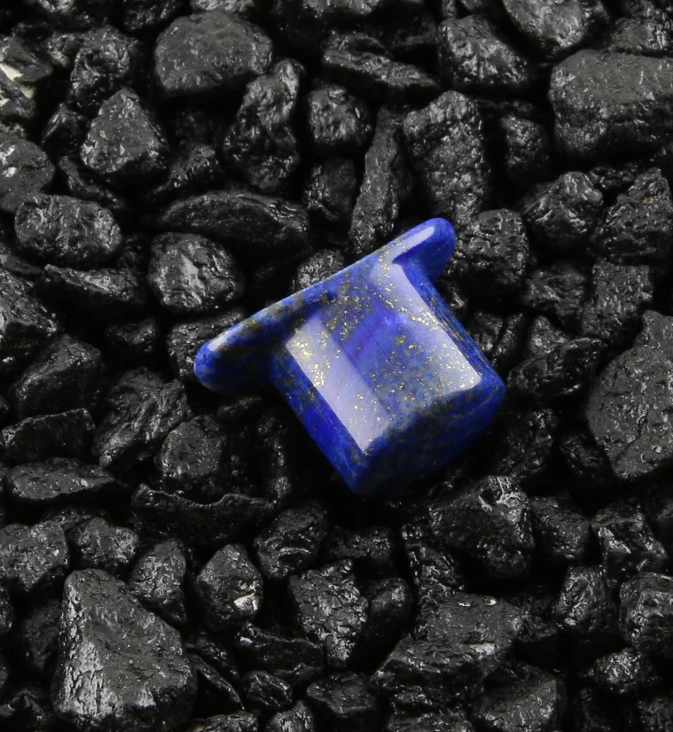 Lapis Lazuli Stone Labret Plug - Image 2