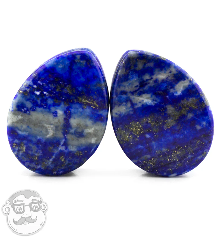 Lapis Lazuli Stone Teardrop Plugs - Image 5