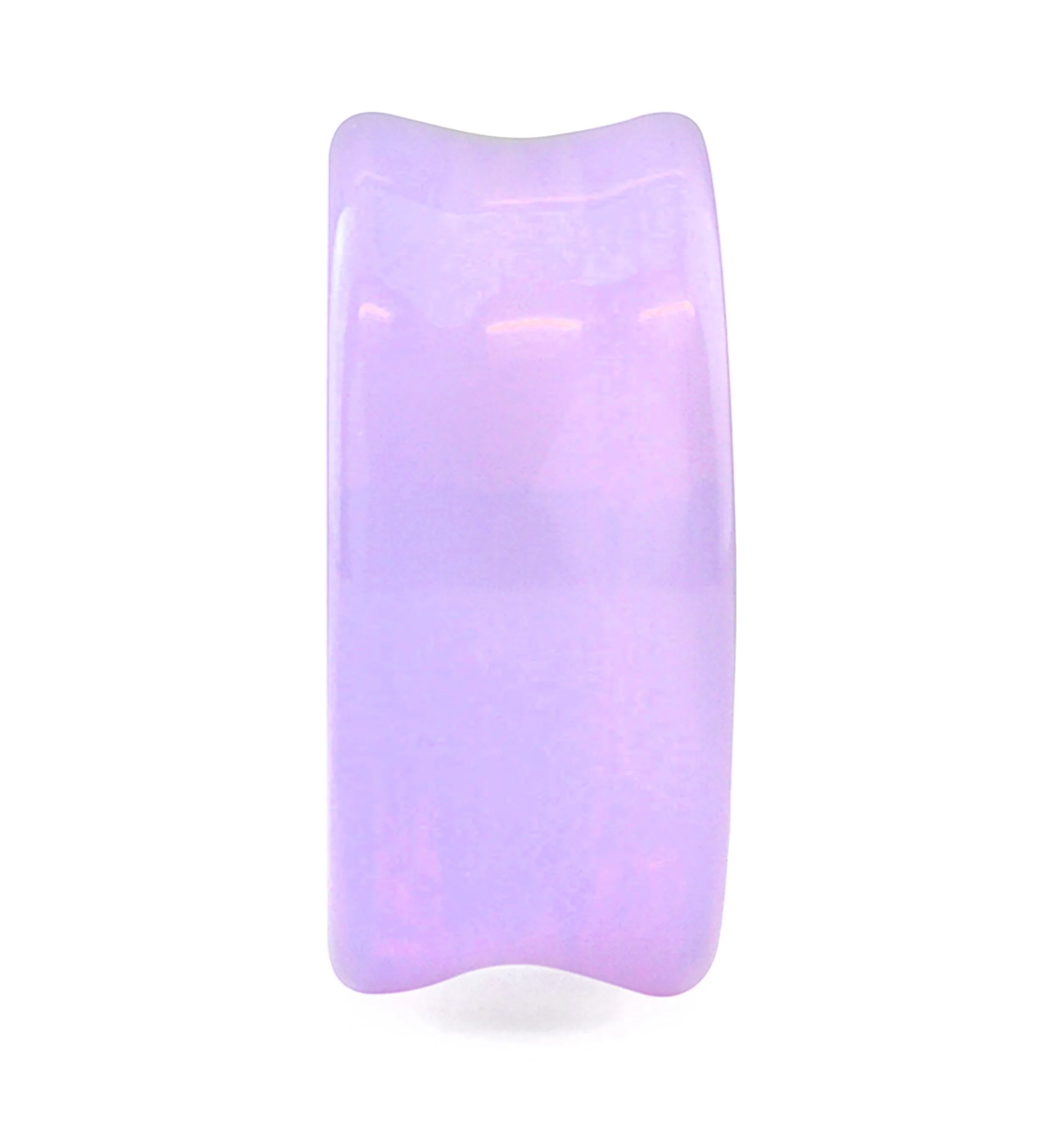 Lavender Opalite Glass Double Flare Plugs - Image 4
