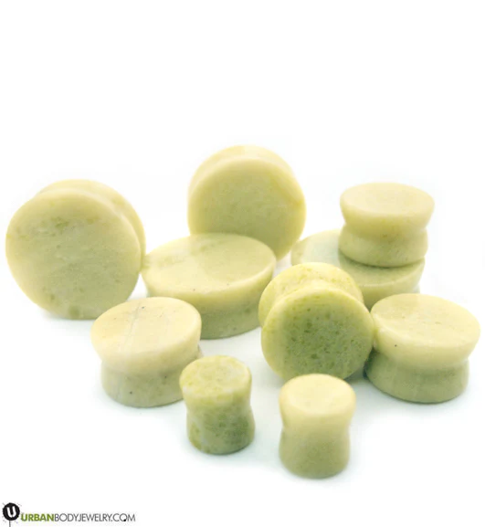 Lemon Jade Stone Plugs - Image 2