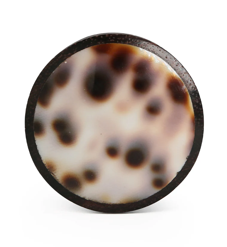 Leopard Shell Inlay Wooden Plugs - Image 3