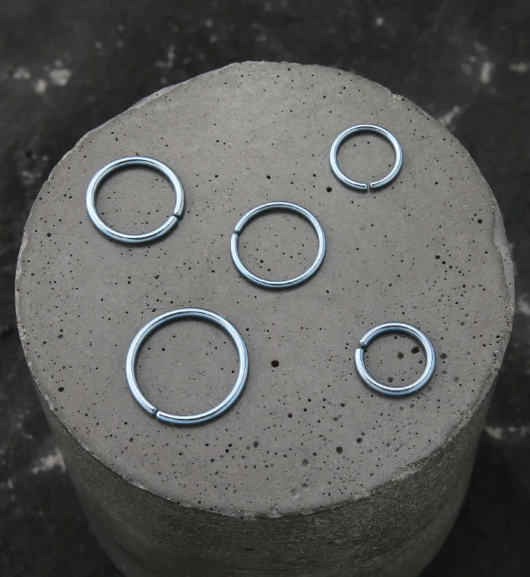 Light Blue Niobium Seamless Ring - Image 2
