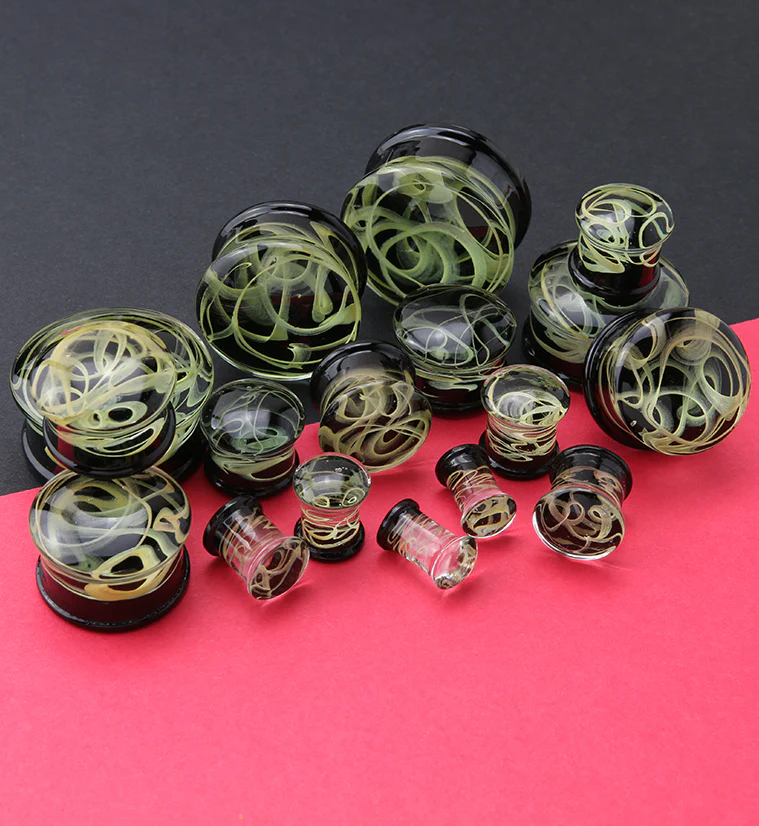 Champagne Haze Swirl Glass Plugs - Image 3