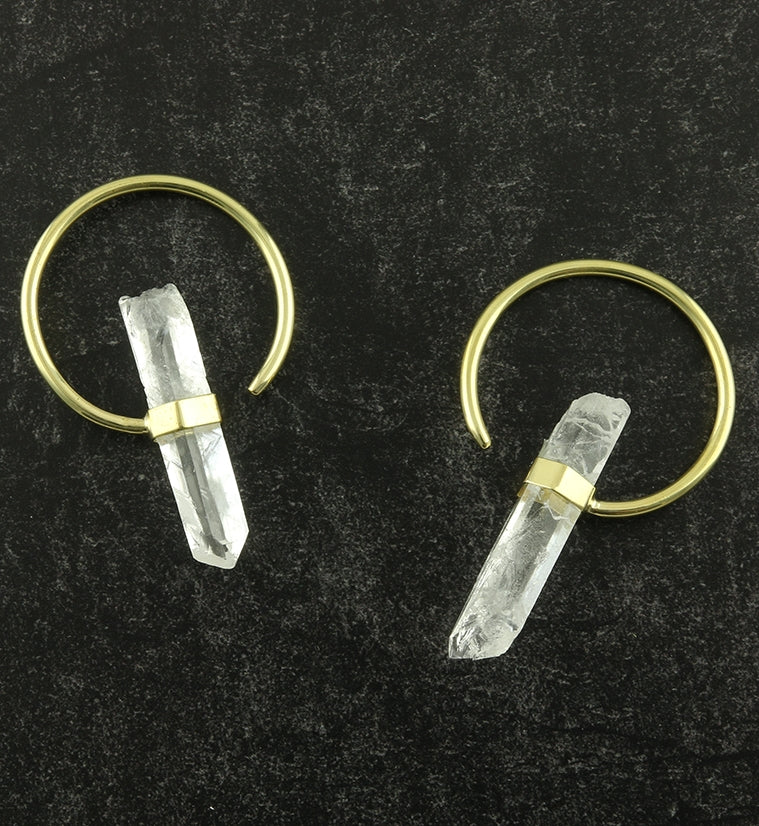 Lone Crystal Brass Ear Weights - Image 3