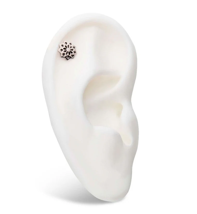 Mandala Flower Internally Threaded Titanium Top - Image 3