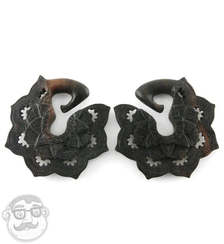 Mandala Wooden Ear Weights - Image 3