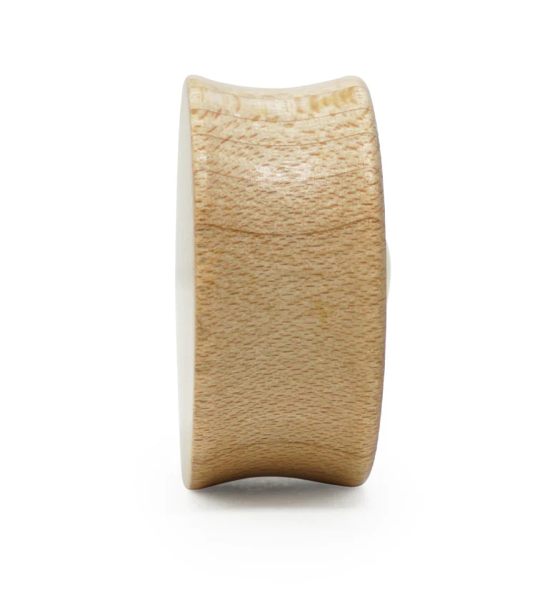Maple Wood Plugs with MOP Dome Inlay - Image 3