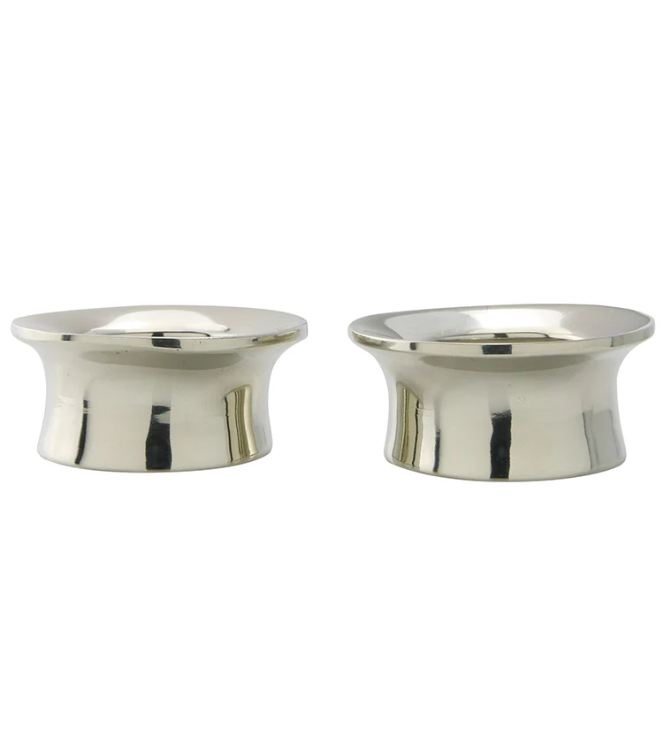 7/8" (22mm) Mayan Flare White Brass Tunnel Plugs - Image 3