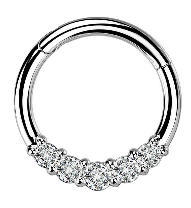 Mere CZ Hinged Segment Ring