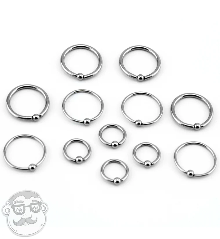 Micro Fixed Ball Captive Ring Stainless Steel