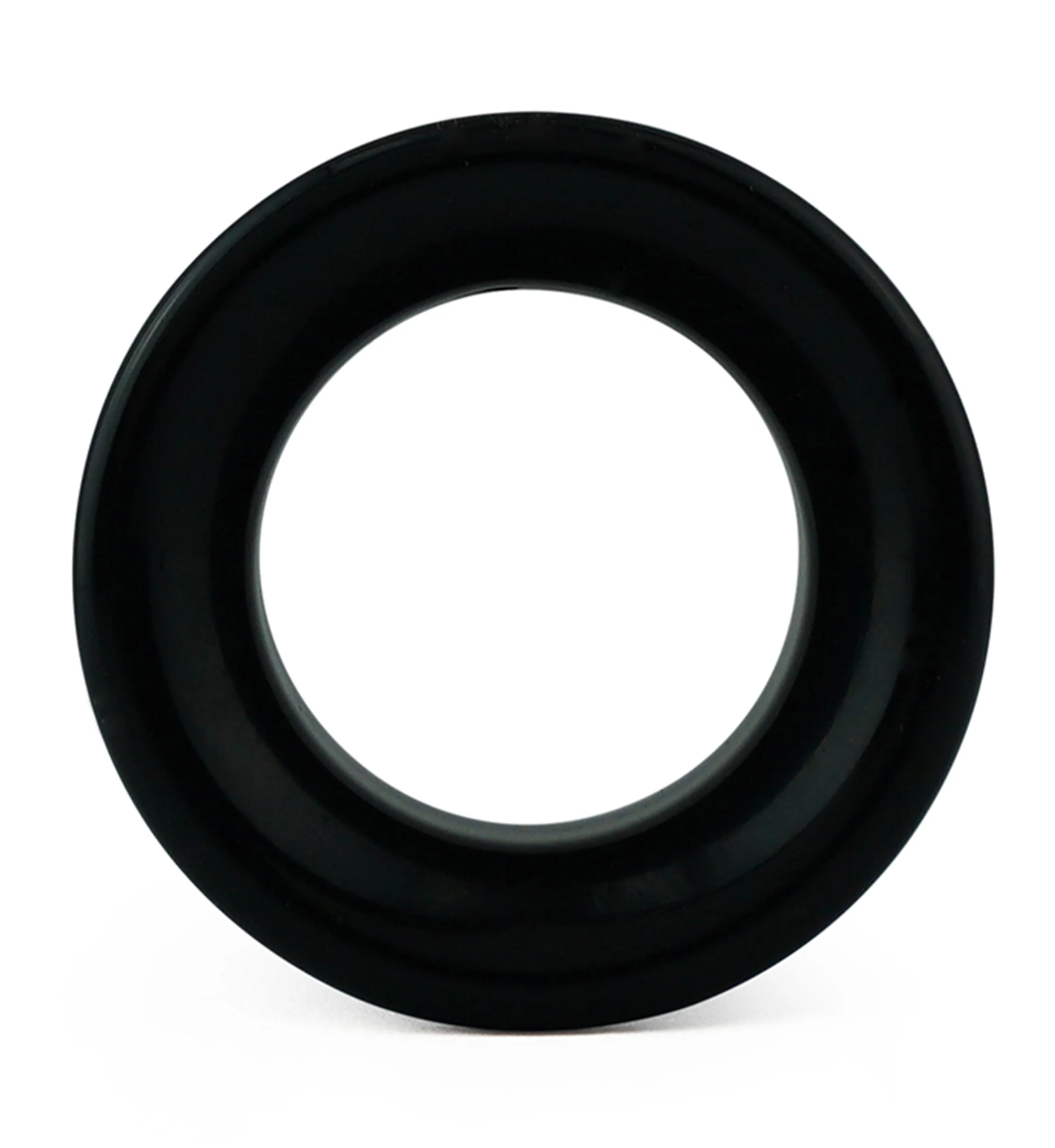 Midnight Black Glass Tunnel Plugs - Image 3
