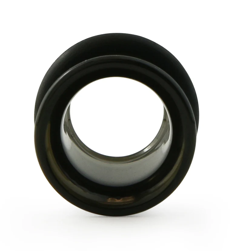 Midnight Black Glass Tunnel Plugs - Single Flare - Image 5
