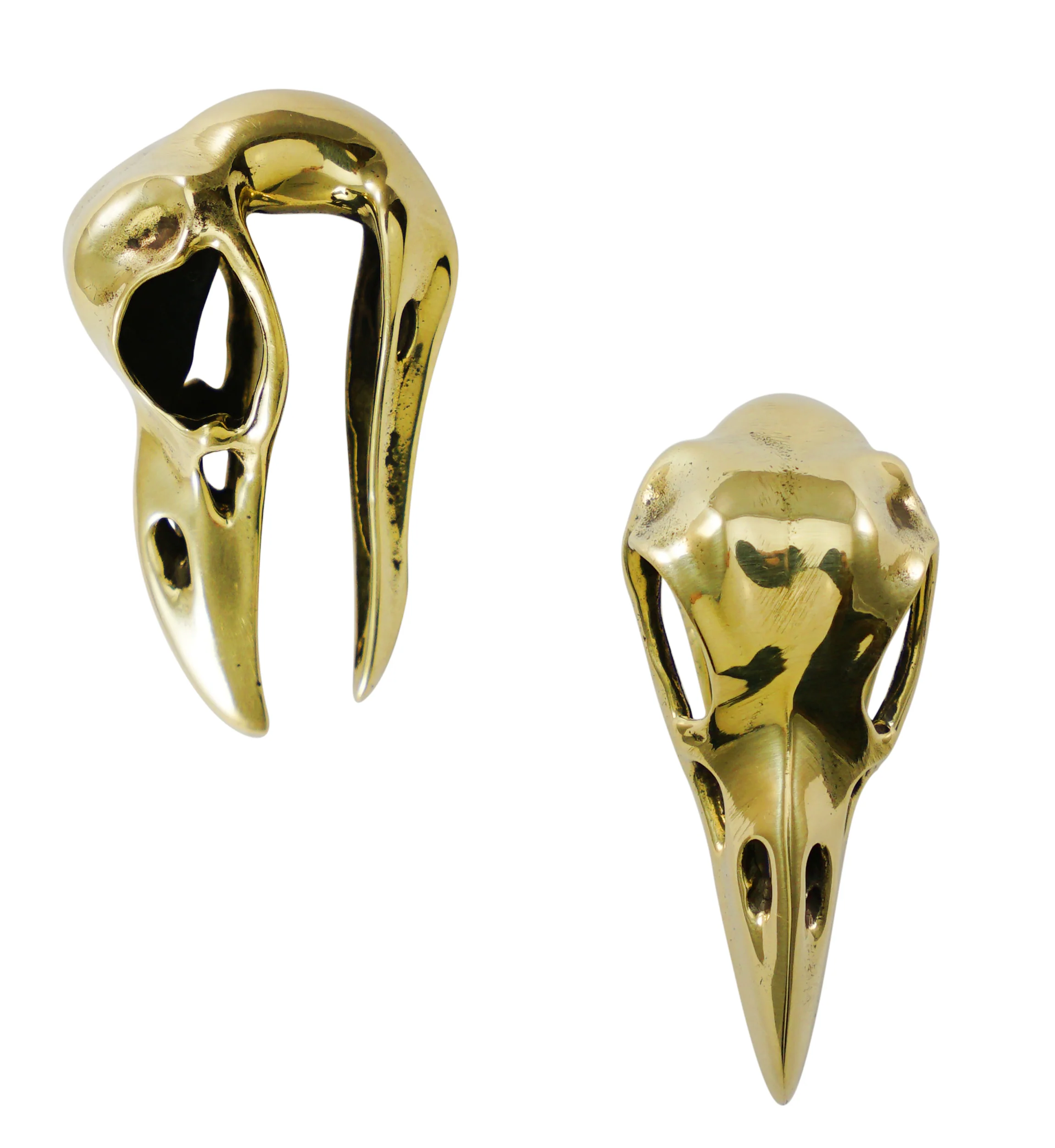 Mini Raven Brass Ear Weights