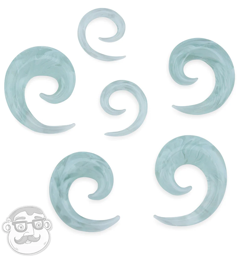 Mint Swirl Glass Spirals - Image 5