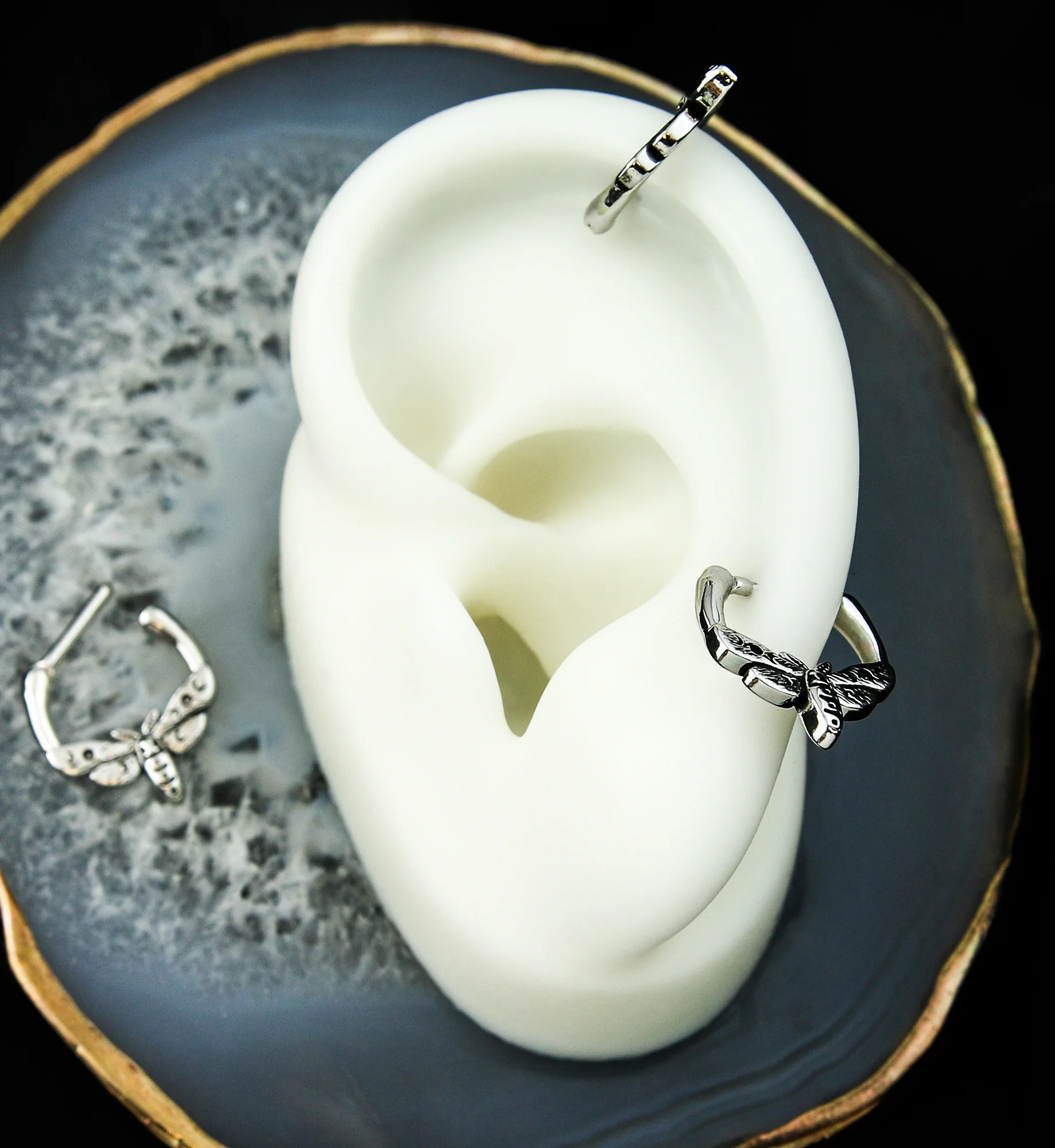 Moth Phase Stainless Steel Hinged Segment Ring - Image 2