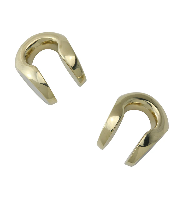 MOP Keyhole Brass Ear Weights - Image 3