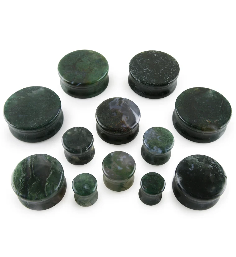 Moss Agate Stone Plugs - Image 4